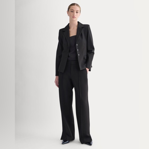 Everlane Pants - Everlane PONTE WIDE-LEG TROUSER size 0 black with hole